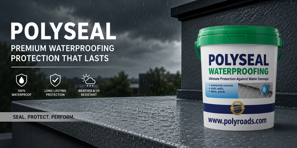 PolySeal flexible polymer waterproofing being applied to a roof — seal, protect, perform